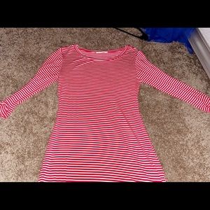 SMALL Body Con Dress Red & White Striped